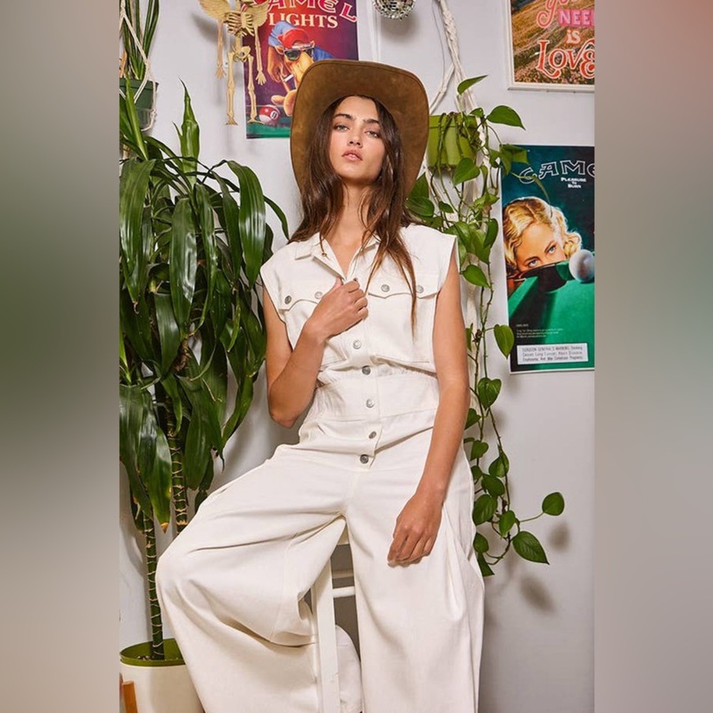Stylish Cream Jumpsuit